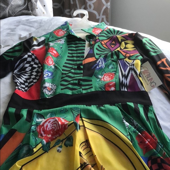 Pretty in color 👗 long silky dress - Picture 2 of 8